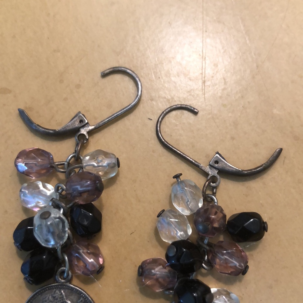 Dangle coin earrings - Picture 4 of 6